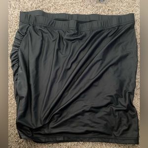 Leather plus size skirt